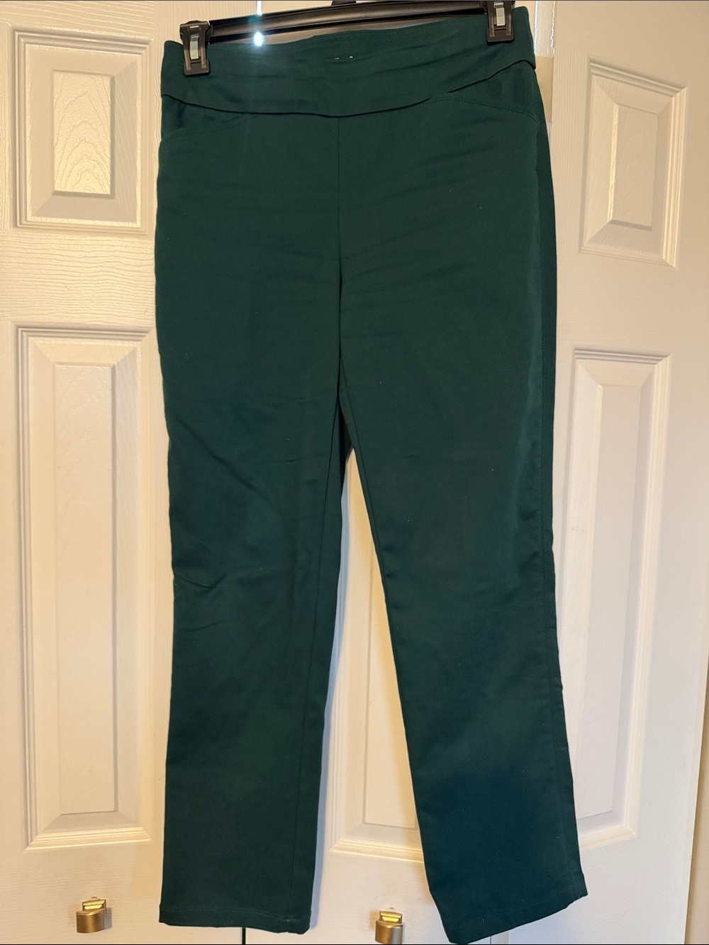 croft & barrow Forest Green Stretch Pull-On Pants size 6 short